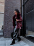 Bordeaux jacket with bordeaux fur "LUX FUR" FL47 PRE-ORDER